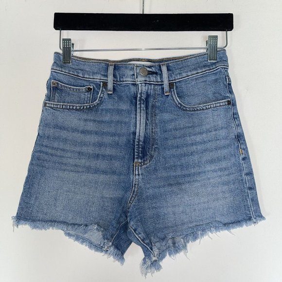 Aritzia Pants - Aritzia Denim Forum Jean Shorts Womens 27 The Arlo Short in Blue Frayed